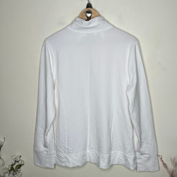 LILLY PULITZER UPF 50 Delphine Zip-Up Jacket Resort White Sz XL Embroidered {N9} - Picture 5 of 9